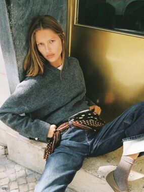 Zara Soft Knit Button Sweater